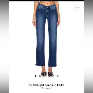 Abrand Women's Straight Leg Jeans - Blue